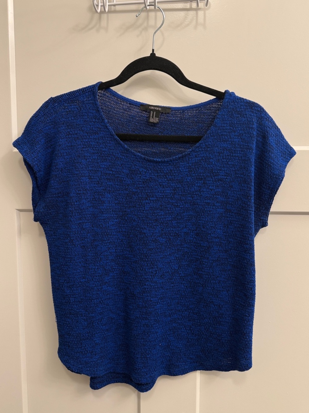 Forever 21 Royal Blue Short-Sleeve Knit Top
